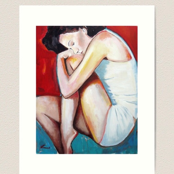 HEARTACHE 8x10 Giclee Fine Art Print Impressionist Woman Expressive Portrait - Picture 2 of 4
